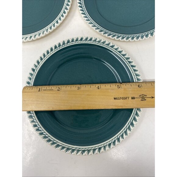 Harkerware Corinthian Teal Green 6” Bread Plates Set Of 4 - Picture 3 of 8